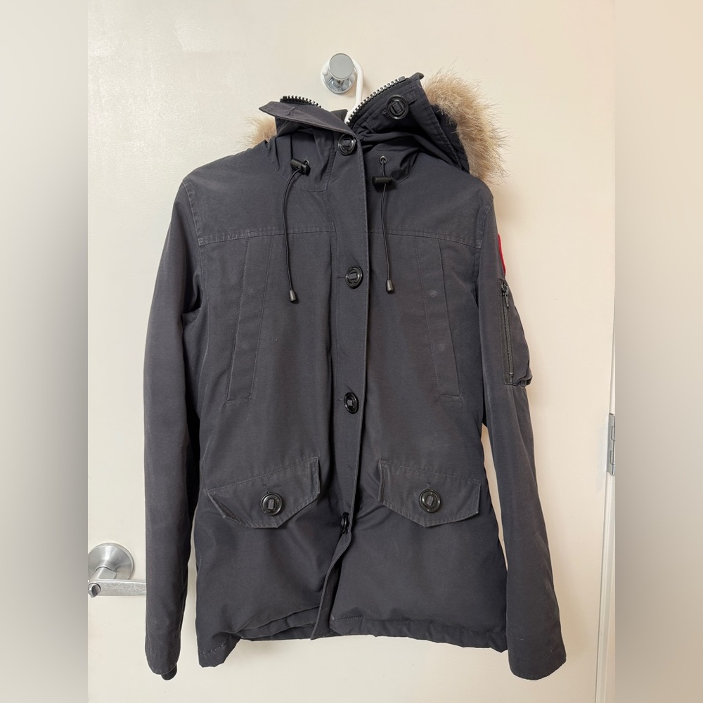 Canada Goose Montebello navy winter jacket, women size medium